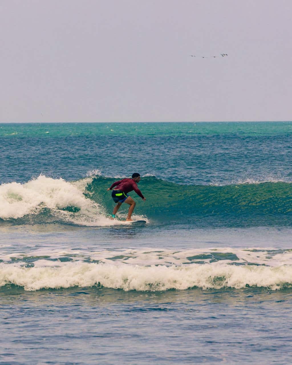 Surfer riding a Panama wave